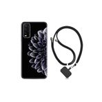 kilifland Vivo Y20 ile Uyumlu Kılıf Silikon Desen Boyun Askılı Çiçekler 1639