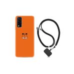 kilifland Vivo Y20 ile Uyumlu Kılıf Silikon Desen Boyun Askılı Garfi 1733