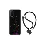 kilifland Vivo Y20 ile Uyumlu Kılıf Silikon Desen Boyun Askılı Line Planet 1736