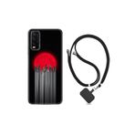 kilifland Vivo Y20 ile Uyumlu Kılıf Silikon Desen Boyun Askılı Red City 1707