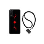 kilifland Vivo Y20 ile Uyumlu Kılıf Silikon Desen Boyun Askılı Red Moon 1710