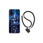 kilifland Vivo Y20 ile Uyumlu Kılıf Silikon Desen Boyun Askılı Thunder Play 1760