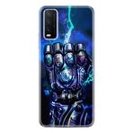 Kılıfland Vivo Y20 ile Uyumlu Silikon Kılıf, Desen Exclusive Thunder Play, Mavi
