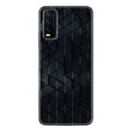 Kılıfland Vivo Y20 Kılıf, Silikon, Platinium Series, Geometrik Desen, Siyah