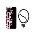 kilifland Vivo Y21s ile Uyumlu Kılıf Desenli Silikon Boyun Askılı Pink Flowers 3 1393
