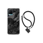 kilifland Vivo Y21s ile Uyumlu Kılıf Resimli Desenli Silikon Boyun Askılı Dark Eagle 1909