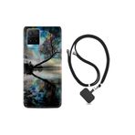 kilifland Vivo Y21s ile Uyumlu Kılıf Resimli Desenli Silikon Boyun Askılı Dream World 1839