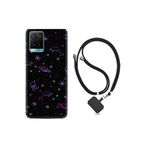 kilifland Vivo Y21s ile Uyumlu Kılıf Resimli Desenli Silikon Boyun Askılı Galaxy Yunus Göz 1860
