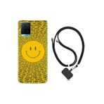 kilifland Vivo Y21s ile Uyumlu Kılıf Resimli Desenli Silikon Boyun Askılı Smile 1862