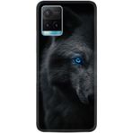 Kılıfland Vivo Y21s ile Uyumlu Kılıf, Resimli Desenli Silikon, Platinium Series, Dark Wolfs, Siyah