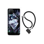 kilifland Vivo Y21s ile Uyumlu Kılıf Silikon Desen Boyun Askılı Dog Eyes 1761