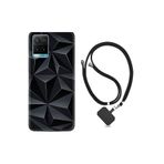 kilifland Vivo Y21s ile Uyumlu Kılıf Silikon Desen Boyun Askılı Prizmalar 1782