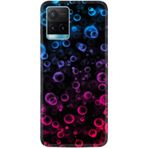 Kılıfland Vivo Y21s ile Uyumlu Silikon Kılıf, Desen Özel Seri Color Bubbles, Renkli