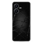 Kılıfland Vivo Y22s ile Uyumlu Silikon Kılıf, Dikenli Tel Desen, Siyah