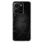 Kılıfland Vivo Y36 ile Uyumlu Silikon Kılıf, Dikenli Tel Desen, Siyah