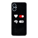 Kılıfland X3 64GB Silikon Kılıf, Desen Özel Seri Love Brain, Siyah