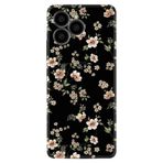 Kılıfland X6 Boutique Baskılı Çiçek Desenli Telefon Kılıfı, Siyah Fon, Resimli