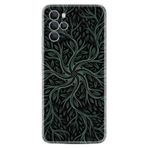 Kılıfland X700 Silikon Telefon Kılıfı, Sarmaşık Desen, Yeşil-Siyah