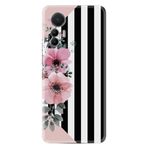 Kılıfland Xiaomi 12 Lite ile Uyumlu Kılıf, Silikon, Çiçek Desenli, Pembe-Siyah-Beyaz