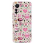Kılıfland Xiaomi 12 Lite ile Uyumlu Silikon Kılıf, Desenli Baskılı, Donut Flamingo, Krem
