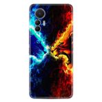 Kılıfland Xiaomi 12 Lite Kılıf, Silikon, Desen Özel Seri, Red Blue Leon, Renkli