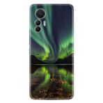 Kılıfland Xiaomi 12 Lite Kılıf, Silikon, Kuzey Işıkları Desenli, Yeşil