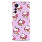 Kılıfland Xiaomi 12 Lite Kılıf, Silikon, Unicorn Donut Desenli, Pembe