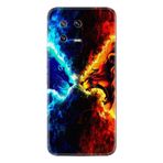 Kılıfland Xiaomi 13 ile Uyumlu Silikon Kılıf, Desen Özel Seri, Red Blue Leon, Renkli