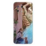 Kılıfland Xiaomi 13 ile Uyumlu Silikon Kılıf, Platinium Series, Resimli Desenli, Kız ve Kedi Motifi