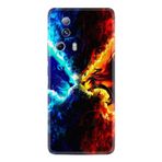 Kılıfland Xiaomi 13 Lite ile Uyumlu Silikon Kılıf, Desen Özel Seri, Red Blue Leon, Renkli