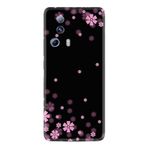 Kılıfland Xiaomi 13 Lite Kılıf, Silikon, Çiçek Desenli, Siyah