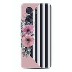 Kılıfland Xiaomi 13T ve Xiaomi 13T Pro ile Uyumlu Kılıf, Desenli Silikon, Çiçek Motifli, Pembe-Siyah-Beyaz