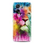 Kılıfland Xiaomi 13T ve Xiaomi 13T Pro ile Uyumlu Kılıf, Desenli Silikon, Renkli Leon, Çok Renkli