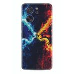 Kılıfland Xiaomi 13T ve Xiaomi 13T Pro ile Uyumlu Silikon Kılıf, Desen Özel Seri, Red Blue Leon, Renkli
