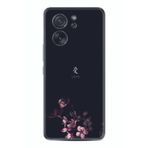 Kılıfland Xiaomi 13T - Xiaomi 13T Pro ile Uyumlu Silikon Kılıf, Çiçek Desen, Siyah, Love Serisi