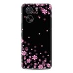 Kılıfland Xiaomi 13T - Xiaomi 13T Pro ile Uyumlu Silikon Kılıf, Desenli, Siyah Çiçek, Pink Çiçek Motifi