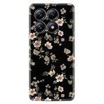 Kılıfland Xiaomi 14T Pro ile Uyumlu Kılıf, Boutique Baskılı, Siyah Fon Çiçek Desen