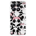 Kılıfland Xiaomi 14T Pro Kılıf, Boutique Baskılı, Uykucu Pandalar, Beyaz-Pembe