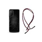 kilifland Xiaomi Mi 10t ile Uyumlu Kılıf Rasta Ipli Boyun Askılı Desenli Silikon Dikenli Tel 1779