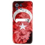 Kılıfland Xiaomi Mi 11 Lite ile Uyumlu Kılıf, Kartvizitli Kartlıklı, Silikon, Türk Bayrağı Desenli, Siyah