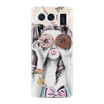 Kılıfland Xiaomi Mi 11 Ultra ile Uyumlu Kılıf, Resimli Desenli Baskılı Silikon, Donut Girl, Renkli