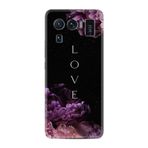 Kılıfland Xiaomi Mi 11 Ultra ile Uyumlu Silikon Kılıf, Desen Özel Seri Love Flow, Siyah Mor Çiçek