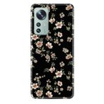 Kılıfland Xiaomi Mi 12 ile Uyumlu Kılıf, Boutique Baskılı, Siyah Fon Çiçek Desen