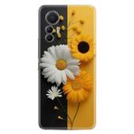 Kılıfland Xiaomi Mi 12 Lite ile Uyumlu Kılıf, Boutique Baskılı, Sarı Beyaz Çiçek Desenli