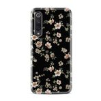 Kılıfland Xiaomi Mi 9 ile Uyumlu Kılıf, Boutique Baskılı, Siyah Fon Çiçek Desenli