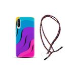 kilifland Xiaomi Mi 9 ile Uyumlu Kılıf Rasta Ipli Boyun Askılı Desenli Silikon Renk Cümbüşü 1631
