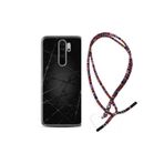 kilifland Xiaomi Note 8 Pro ile Uyumlu Kılıf Rasta Ipli Boyun Askılı Desenli Silikon Dikenli Tel 1779
