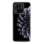 Kılıfland Xiaomi Poco C40 ile Uyumlu Silikon Kılıf, Çiçek Deseni, Siyah