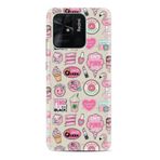 Kılıfland Xiaomi Poco C40 ile Uyumlu Silikon Kılıf, Desenli Baskılı, Donut Flamingo, Renkli