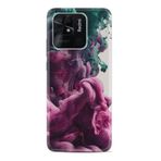 Kılıfland Xiaomi Poco C40 ile Uyumlu Silikon Kılıf, Resimli Desenli Baskılı, Pembe Yeşil Bulut